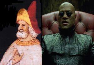 Hasan al-Sabbah, the Lord of Alamut, and Morpheus, from The Matrix